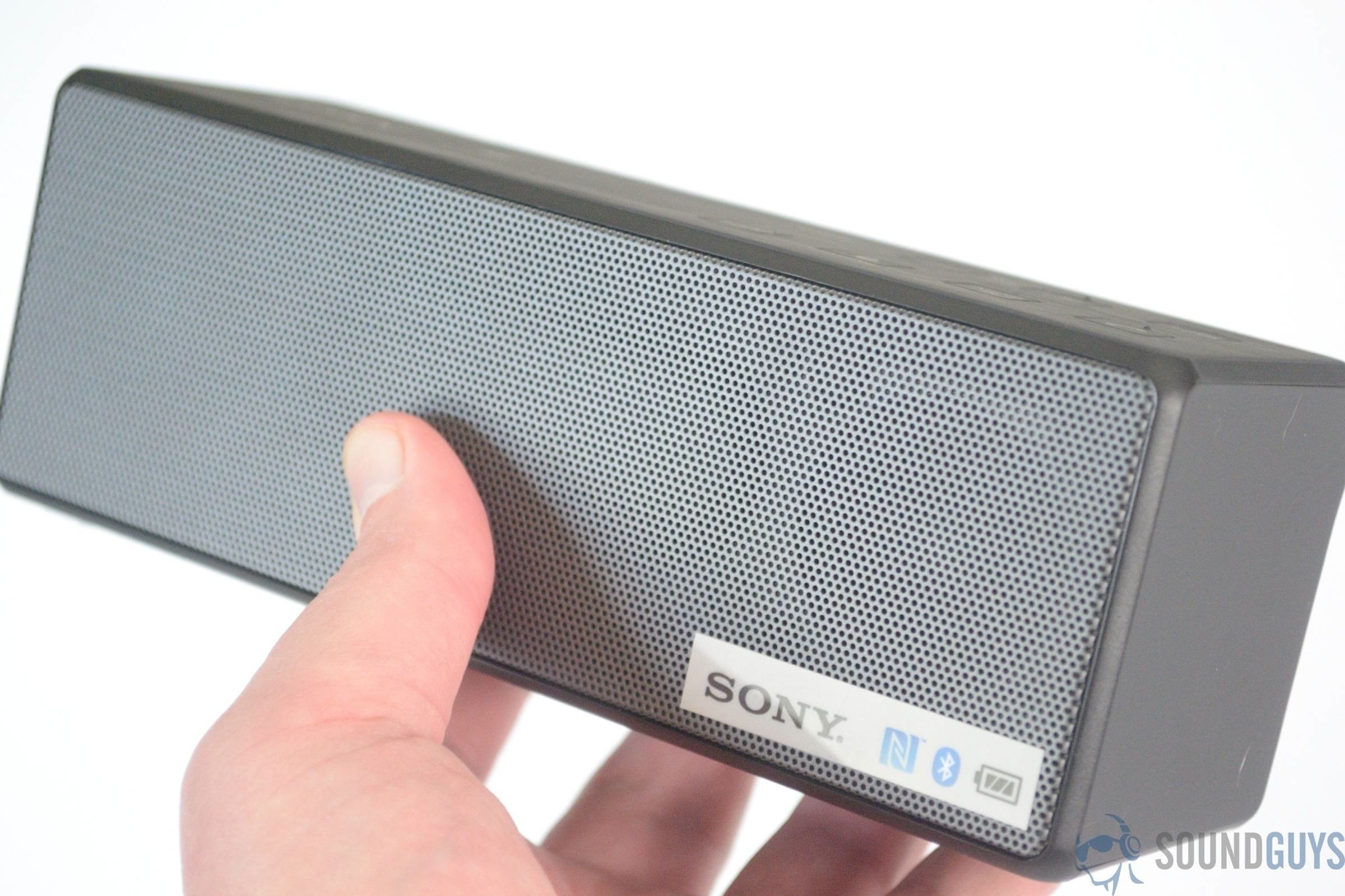 Sony SRS X3 held in hand
