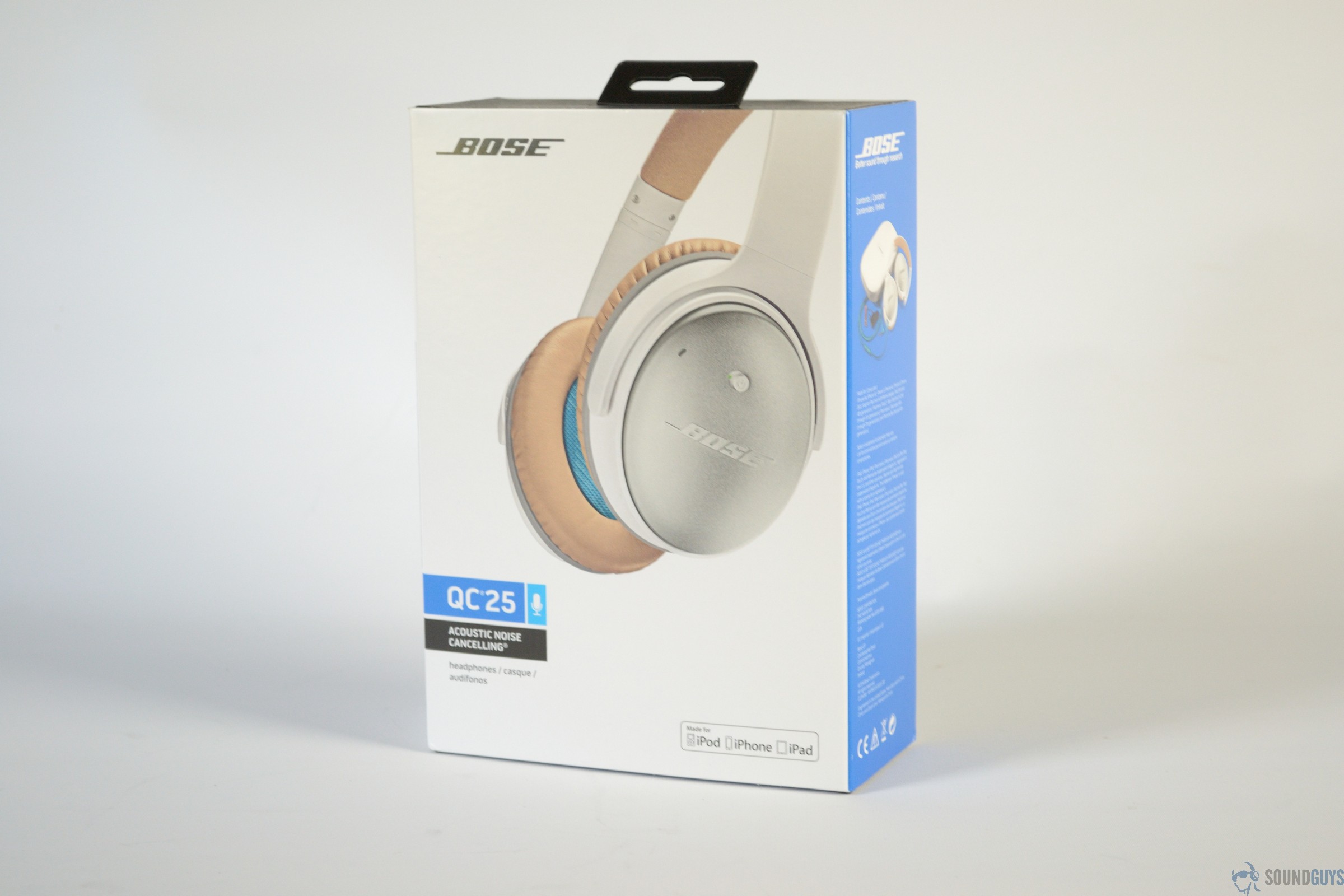 A photo of the Bose QuietComfort 25 in their packaging.