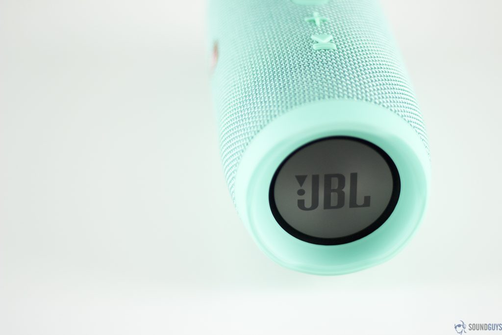 Pictured is the passive bass radiator on the side of the Charge 3.