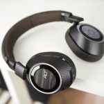 A photo showing the best active noise canceling headphones contestant Plantronics Backbeat Pro 2 sitting on a desk.