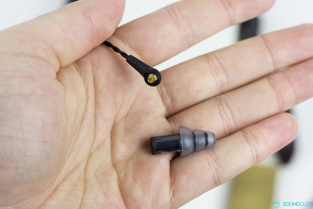 An image of the Eymotic ER4SR in-ears disconnected from the cable.