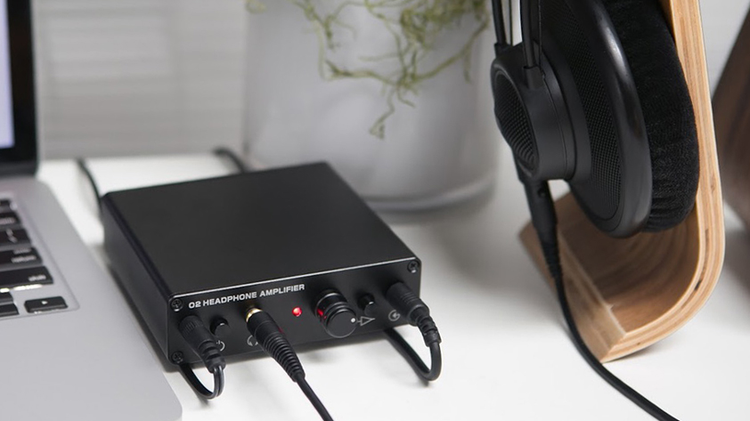 A photo of the Objective2 amplifier from Massdrop.