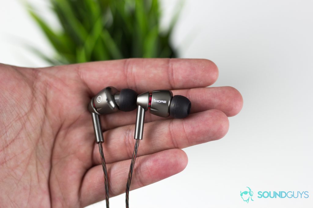 Best earbuds: 1More triple-driver in the hand.