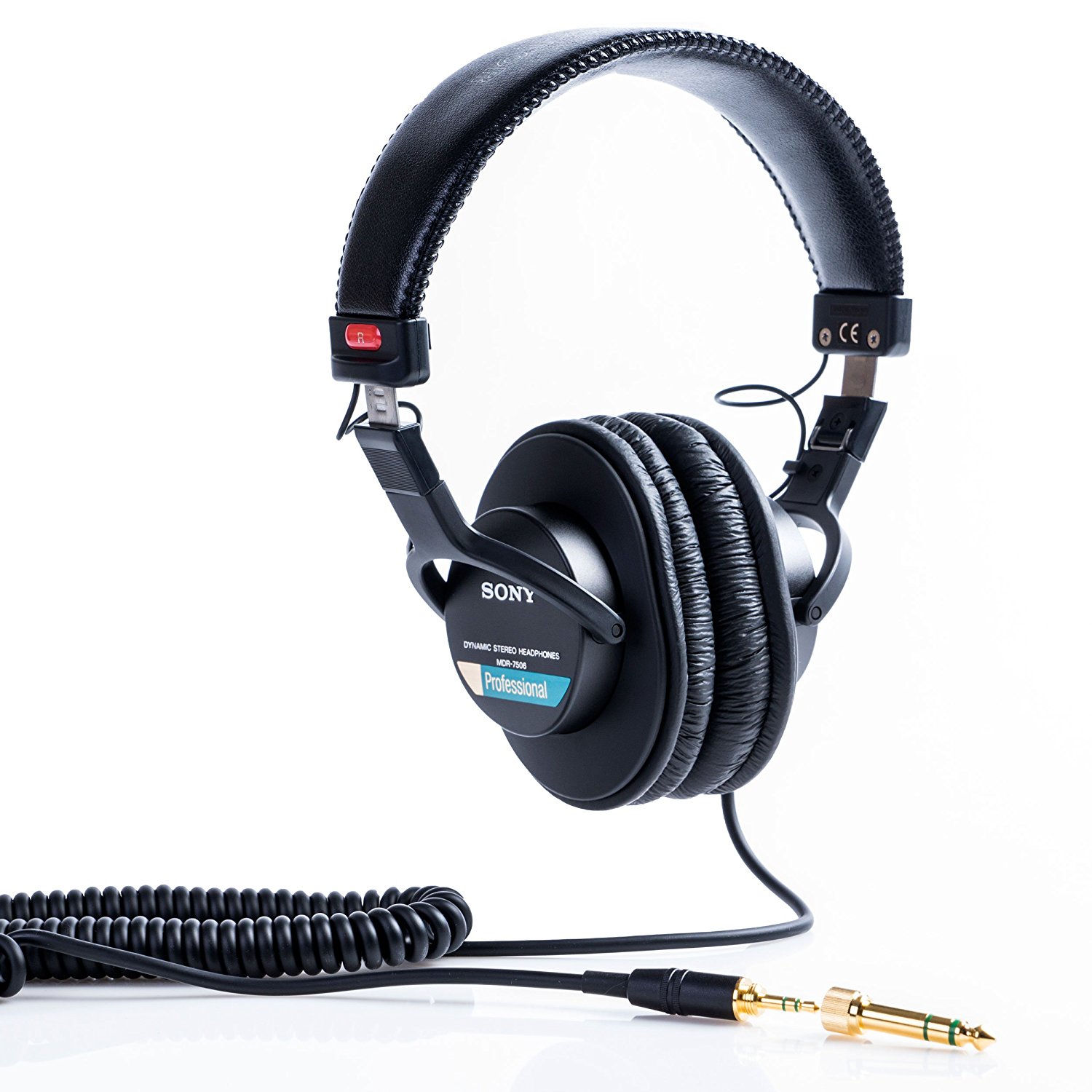 Sony MDR 7506 headphones against a white background.
