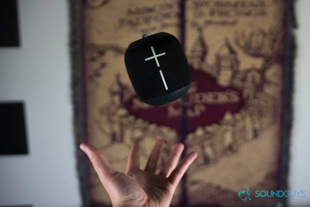 Best Bluetooth speakers: image of the Wonderboom being thrown from the hand.