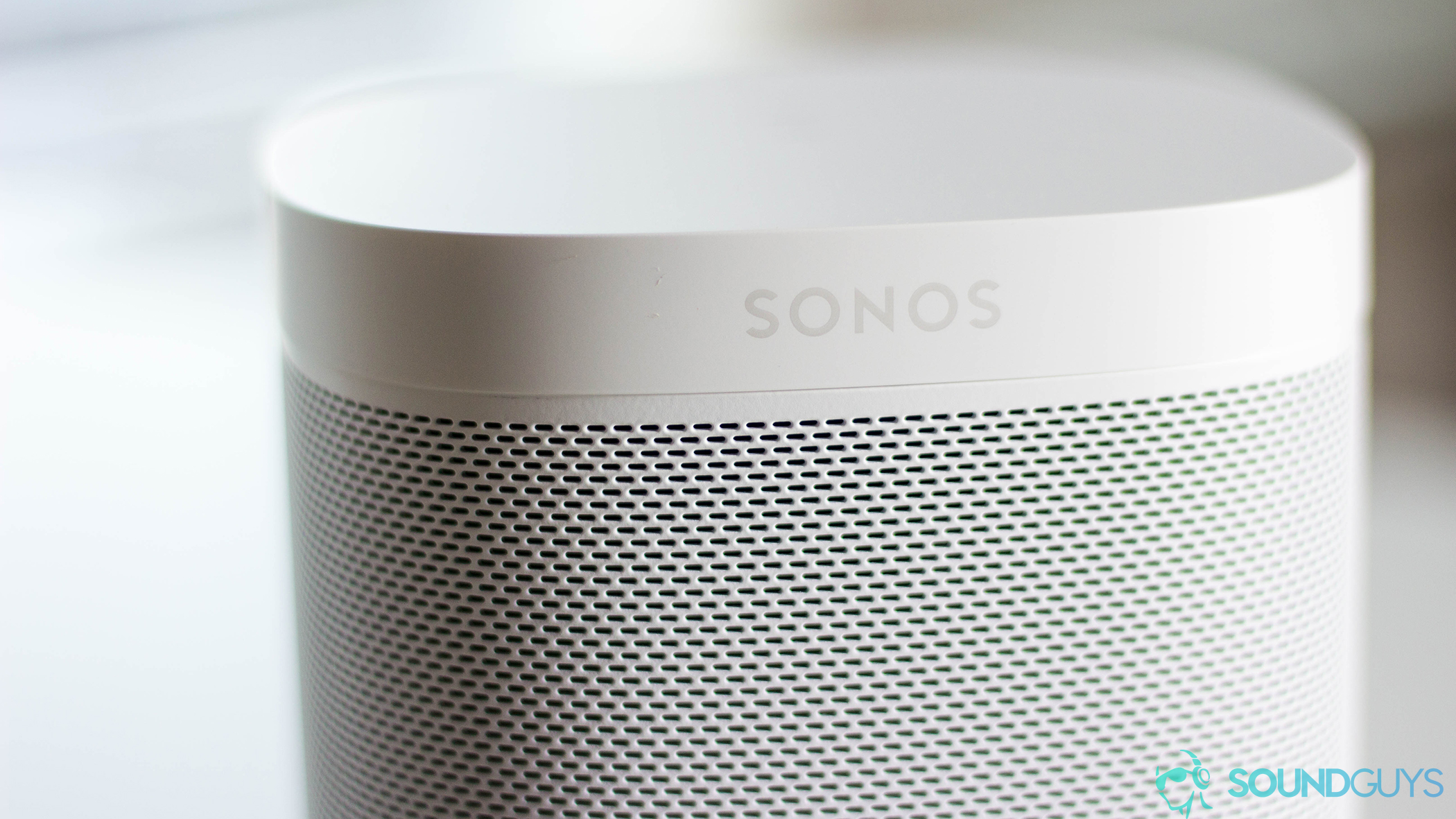 Close-up image of the Sonos logo.