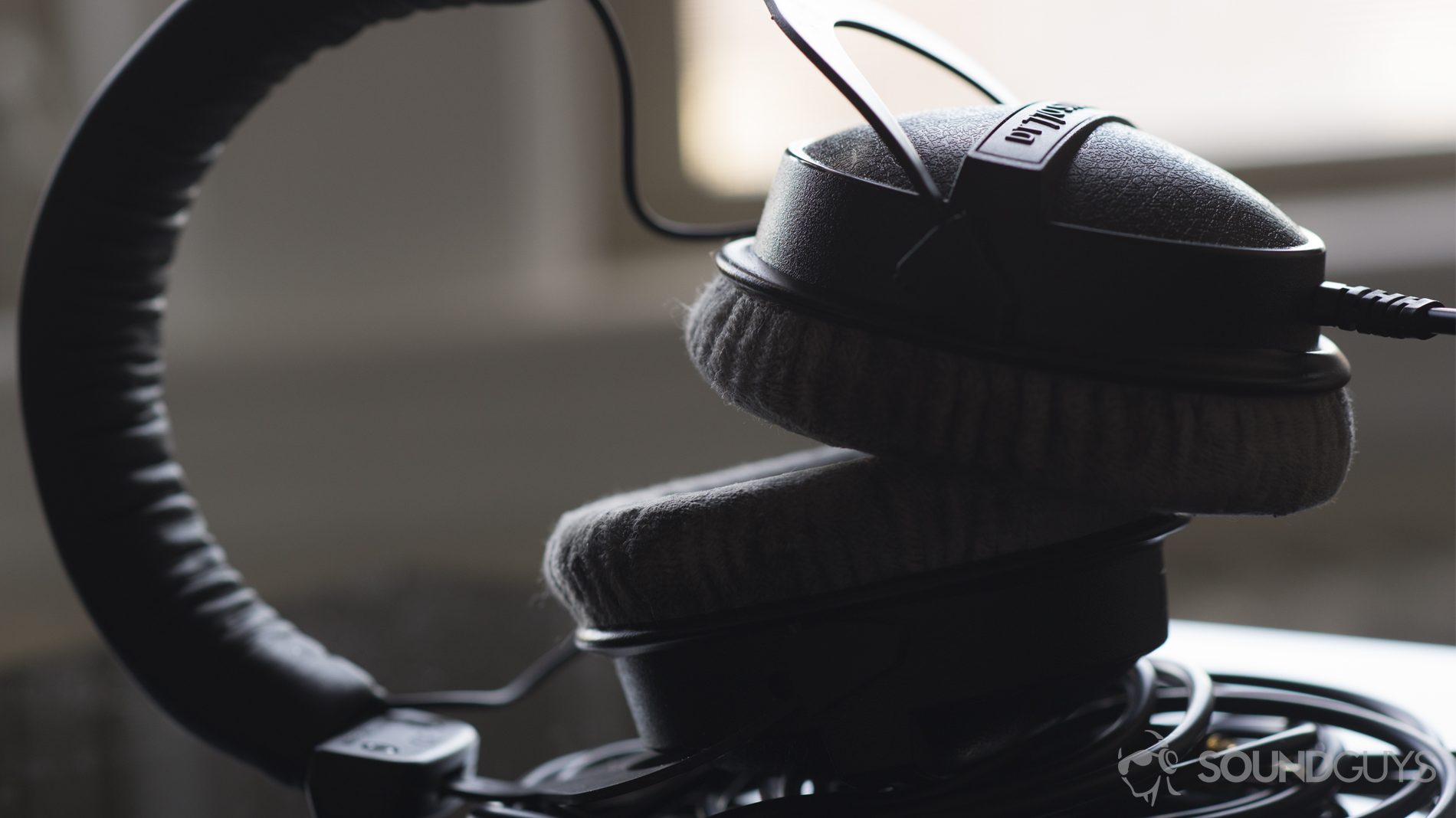 The Beyerdynamic DT 770 PRO 80Ohm backlit by a window.