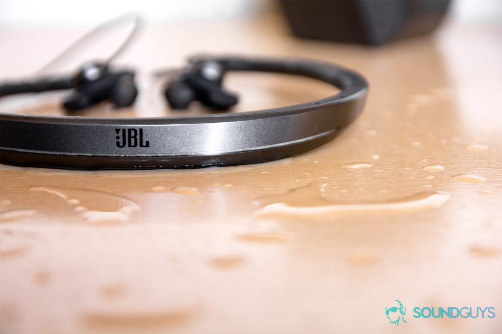 Under Armour Sport Flex Wireless by JBL image of the RunSafe LED on the back of the neckband.