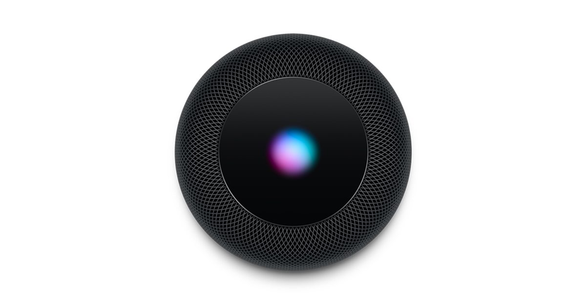 A manufacturer image of the Apple Homepod.