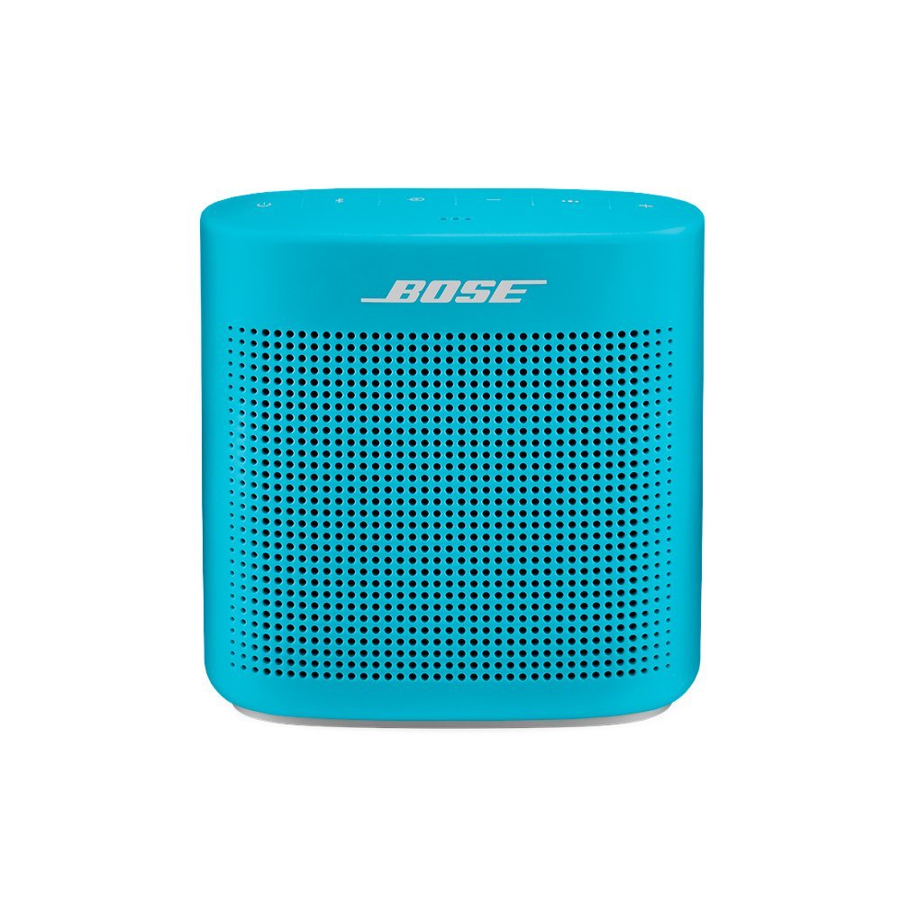 Bose SoundLink Color II_teal Bose SoundLink Color II in blue on white background.