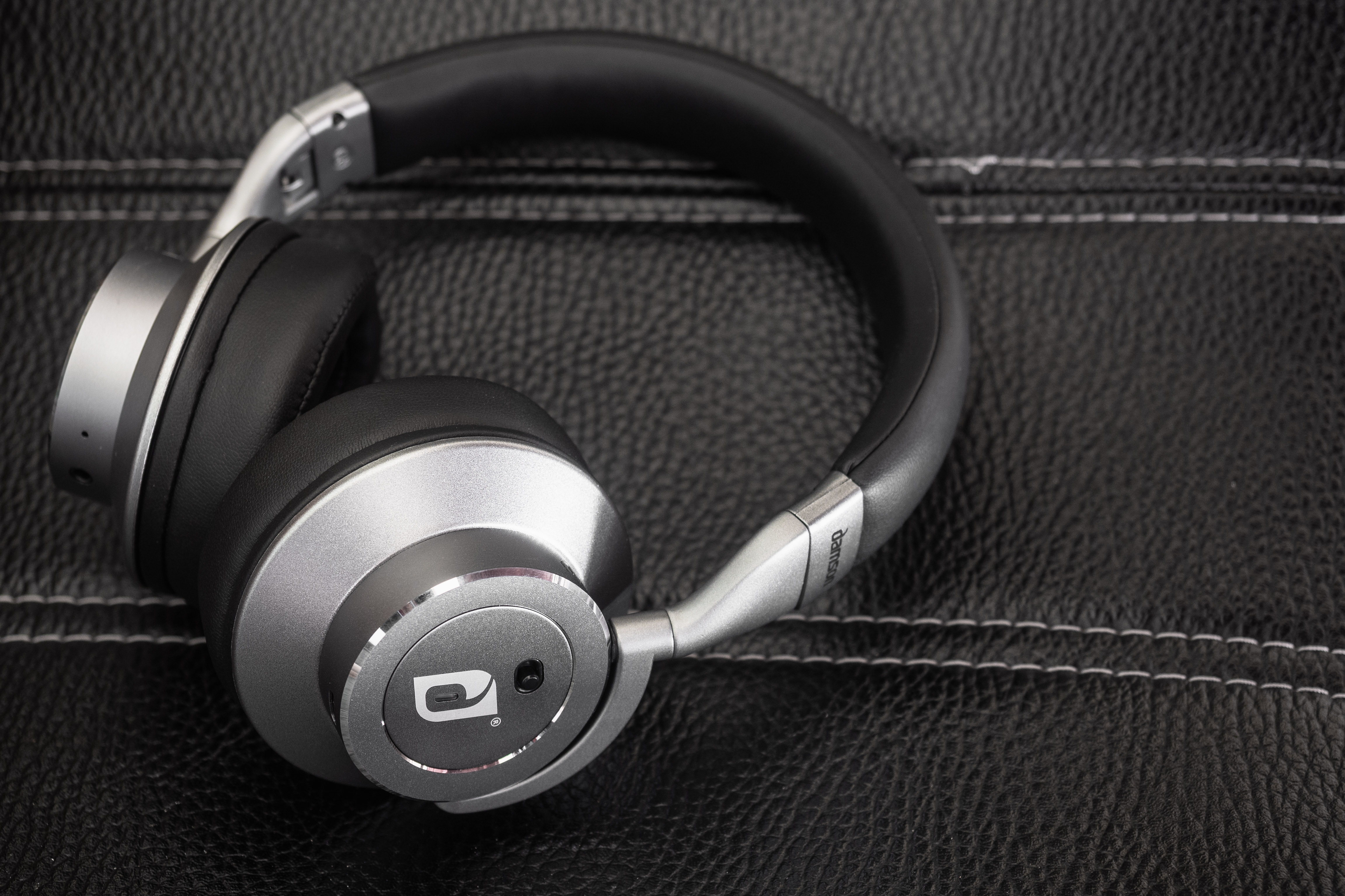 Damson HeadSpace thumb Damson HeadSpace Active Noise-Canceling review: The headphones on a black leather background