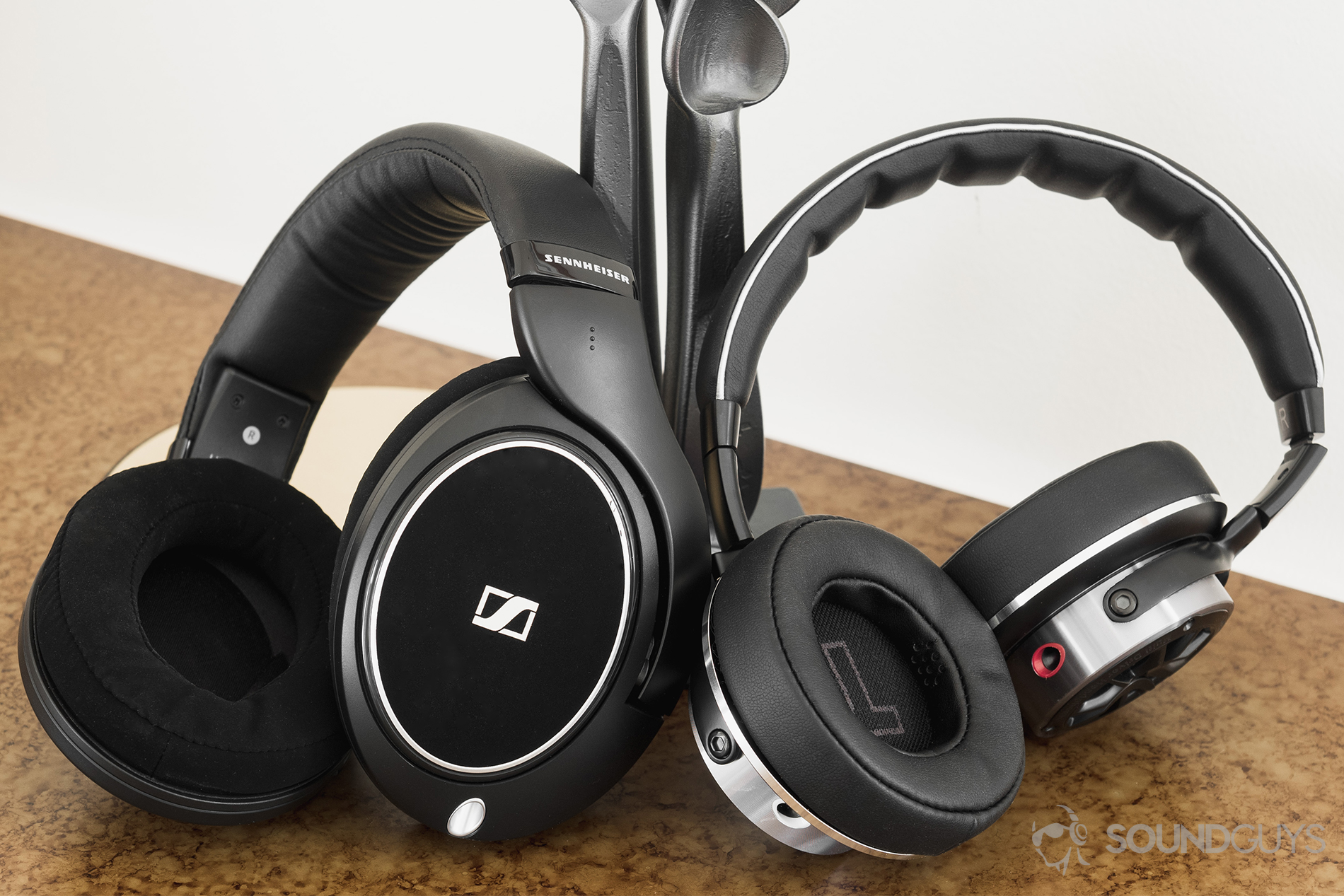 1More Triple-Driver Over-Ear review: The Sennheiser HD 598 CS headphones adjacent to the 1More Over-Ear.