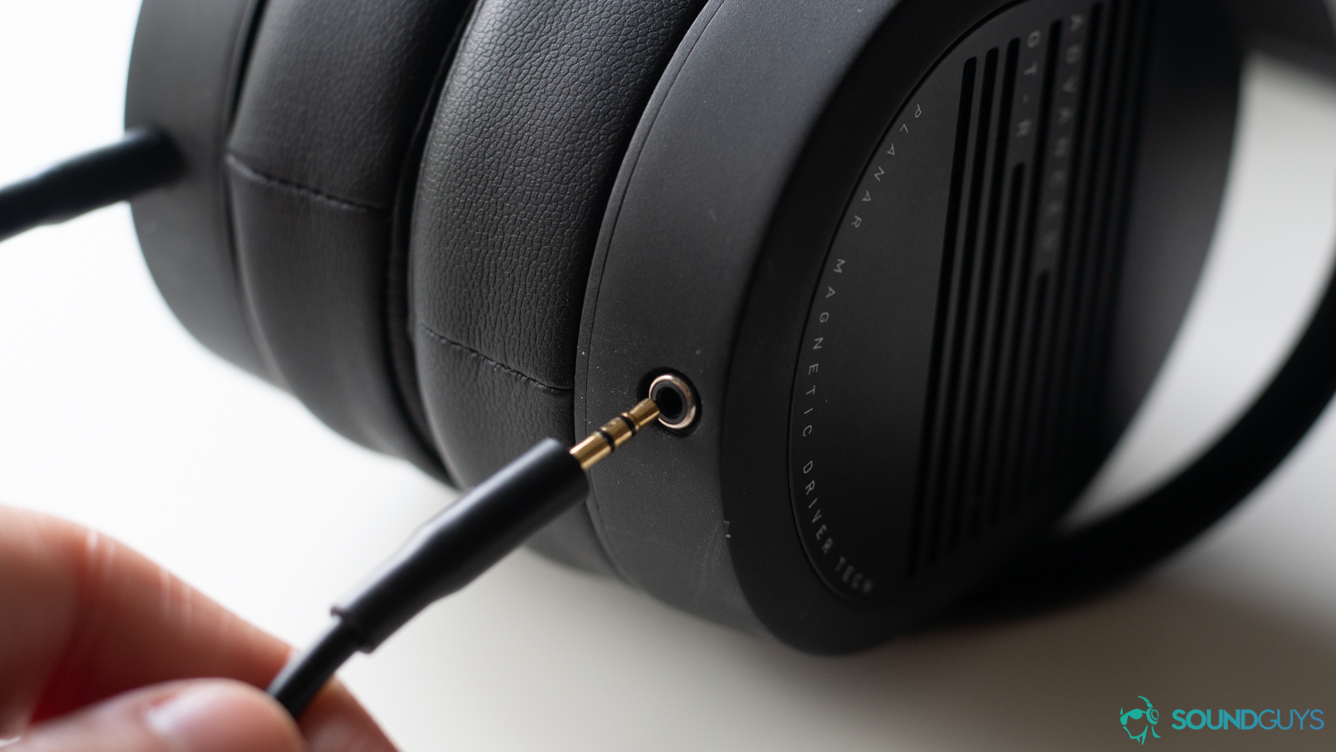 ADV.Sound GT-R review: Plugging in the 2.5mm jack into the bottom of the right ear cup.