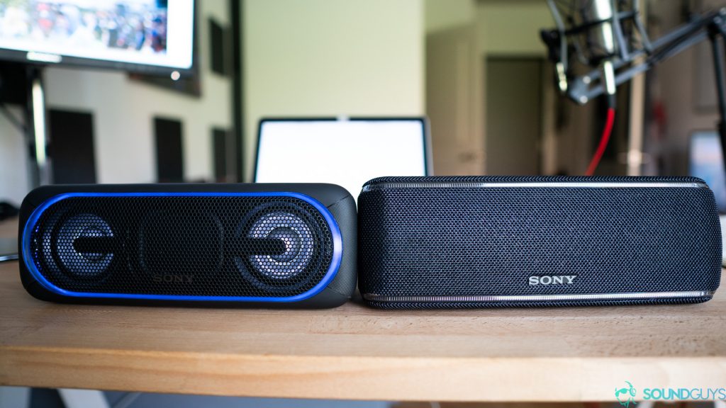Both speakers side by side. 