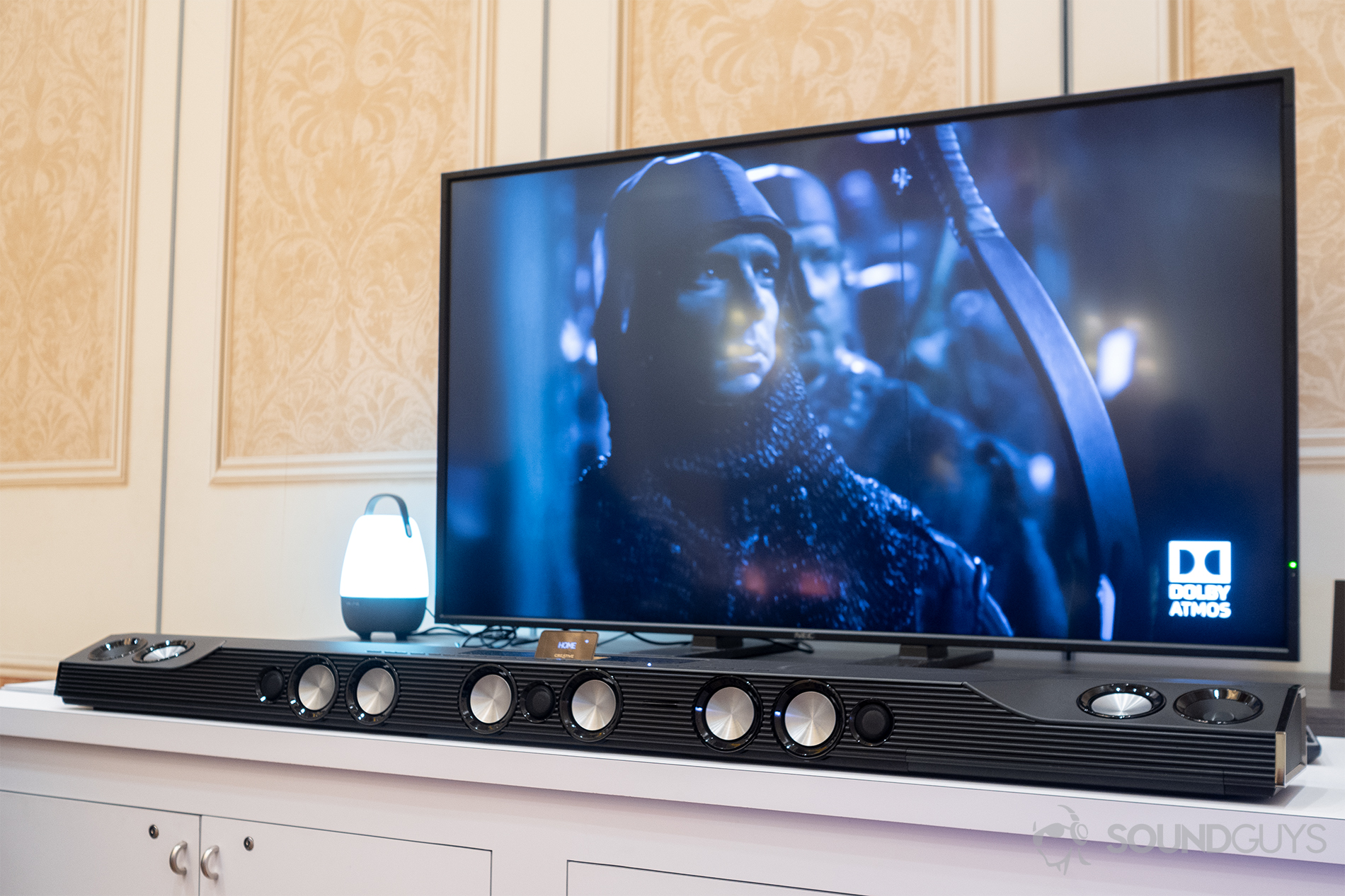 How to setup a Dolby Atmos soundbar: An image of the Creative Xi-Fi Sonic Carrier at CES 2018.