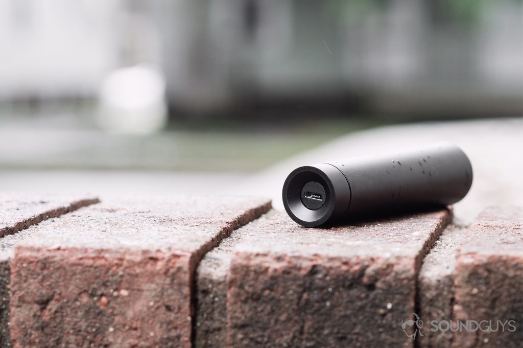 Earin M-2 review: A picture of the charging capsule, showing off the micro-USB charging input.