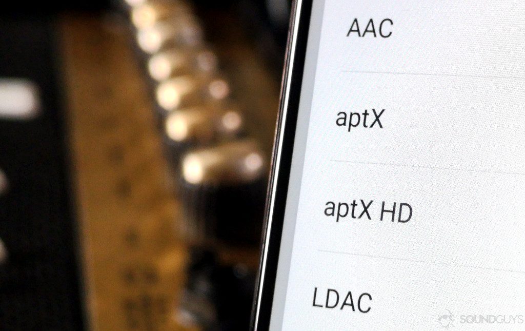 Image of Android Bluetooth codecs including aptX and LDAC; none of the cheap Bluetooth headphones will support all of these codecs.