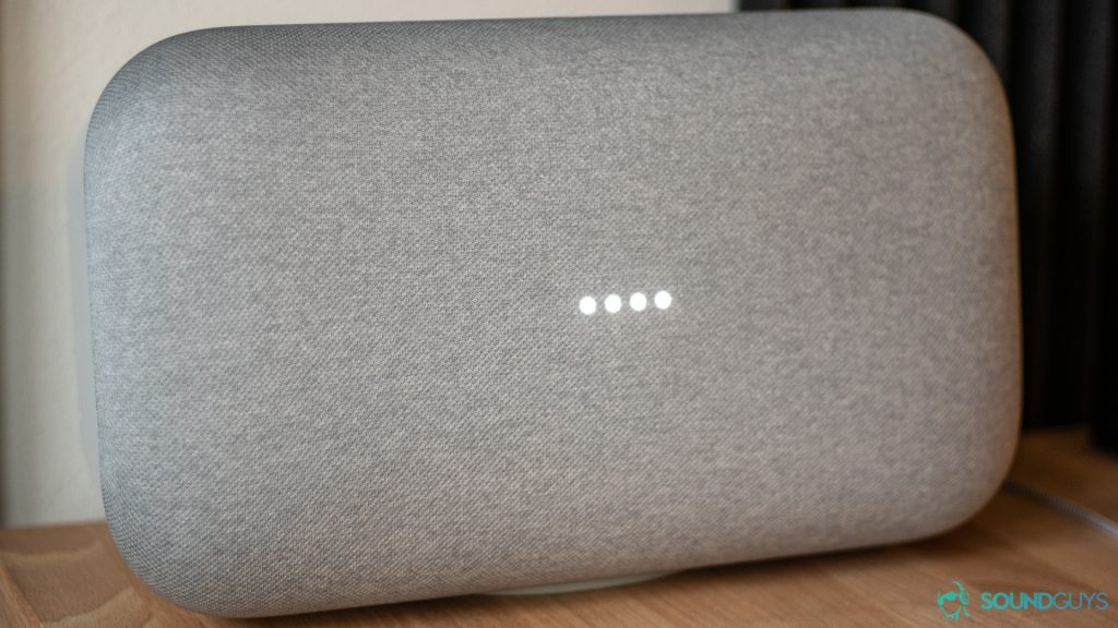 The small lights light up when the microphone detects the hotword. 