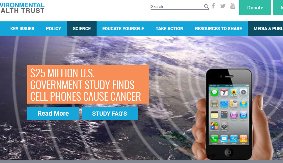 A screenshot of the EHT's homepage advertising an obvious falsehood.