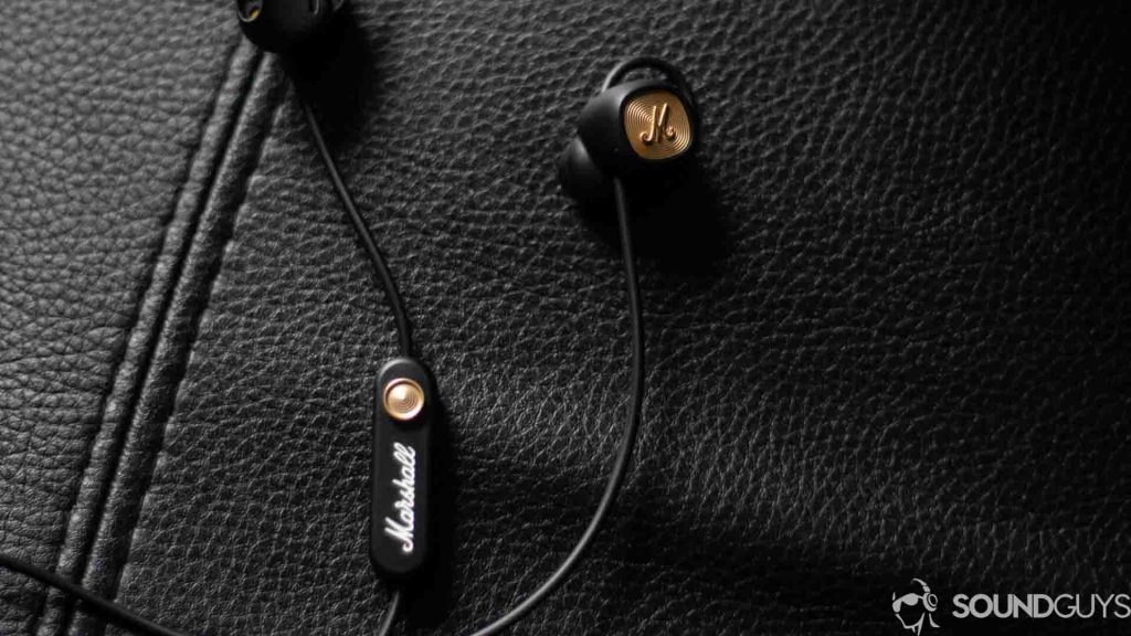 A look at the brass accents of the Marshall Minor II.
