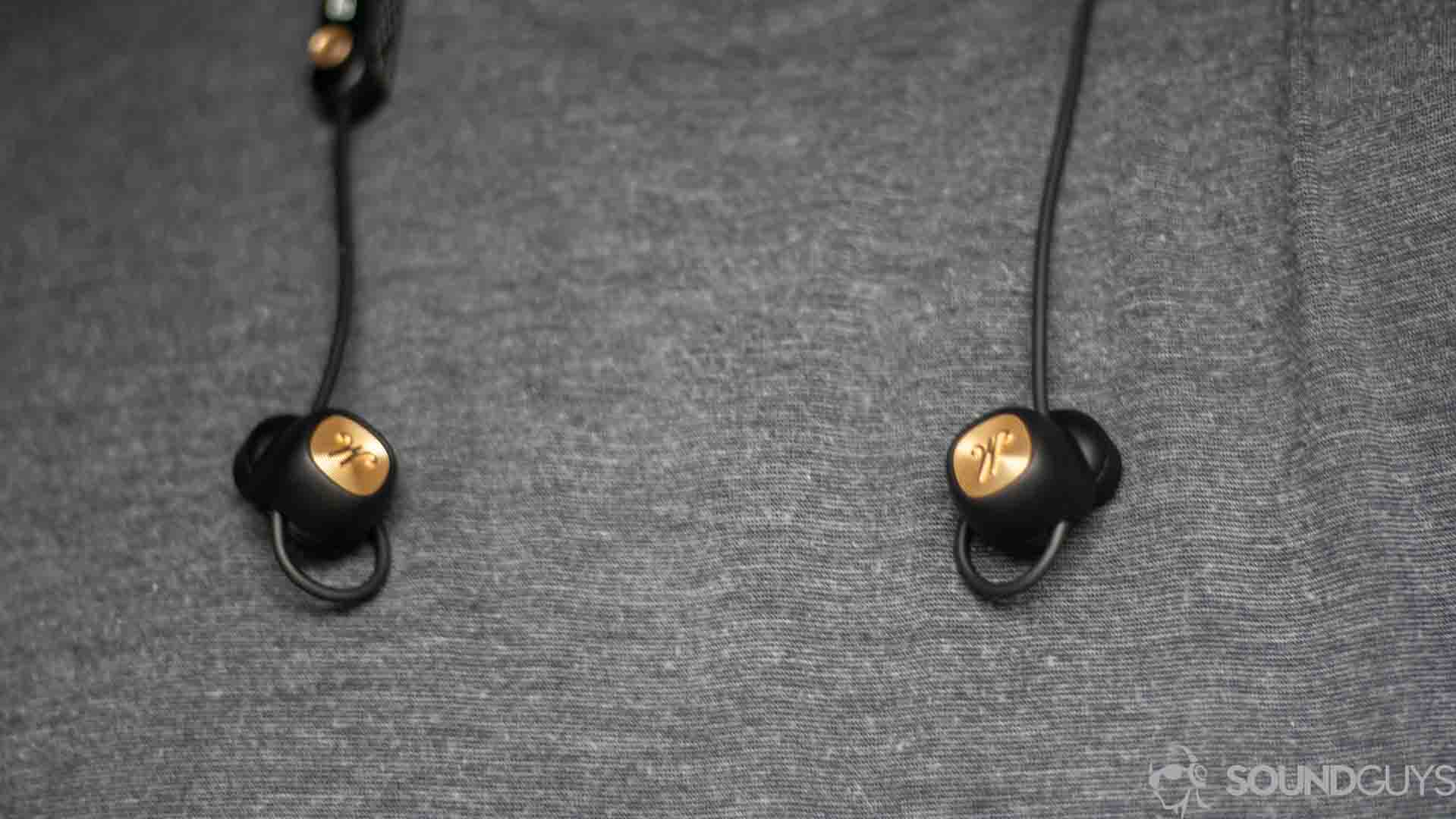 Marshall Minor II-3 The Marshall Minor II earbuds attach magnetically and auto-pause your music.