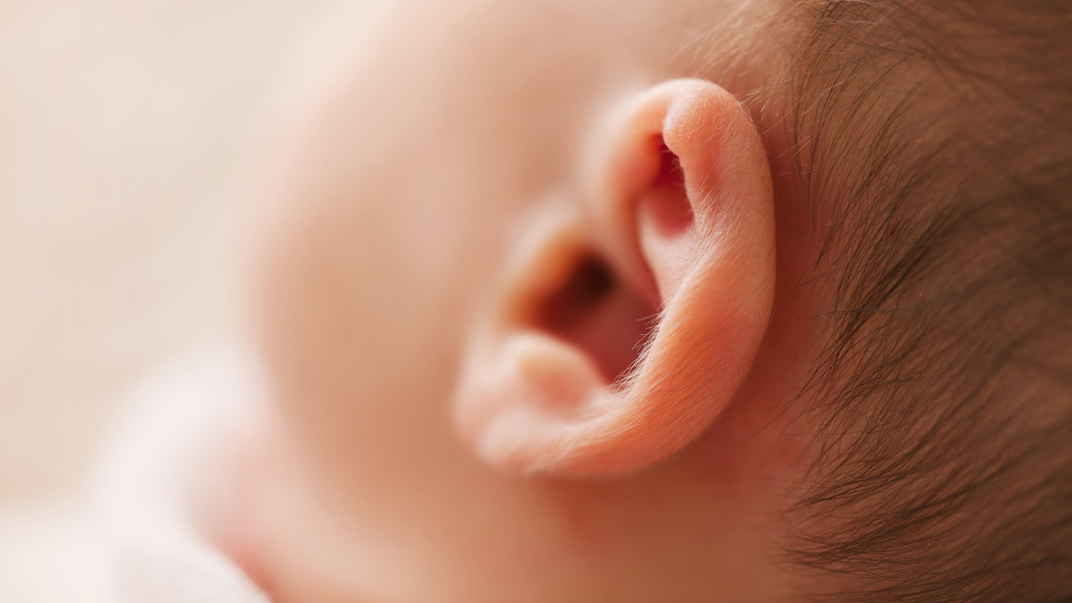 Stock image from Pexels of a baby's ear - best hearing protection for kids