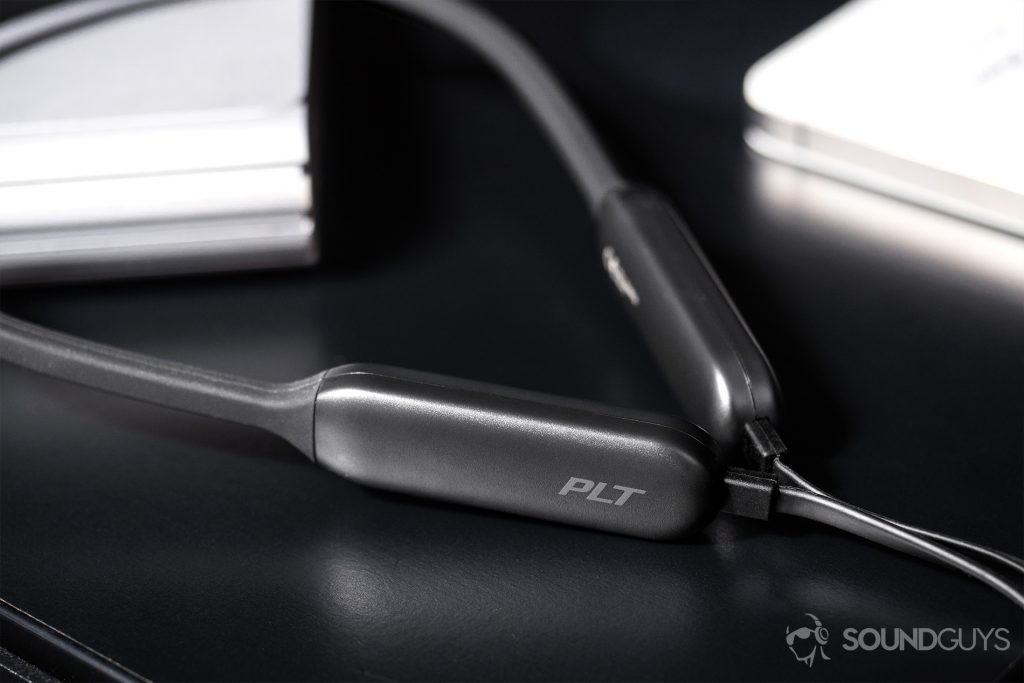 Plantronics BackBeat Go 410: Image of the neckband on a black surface.