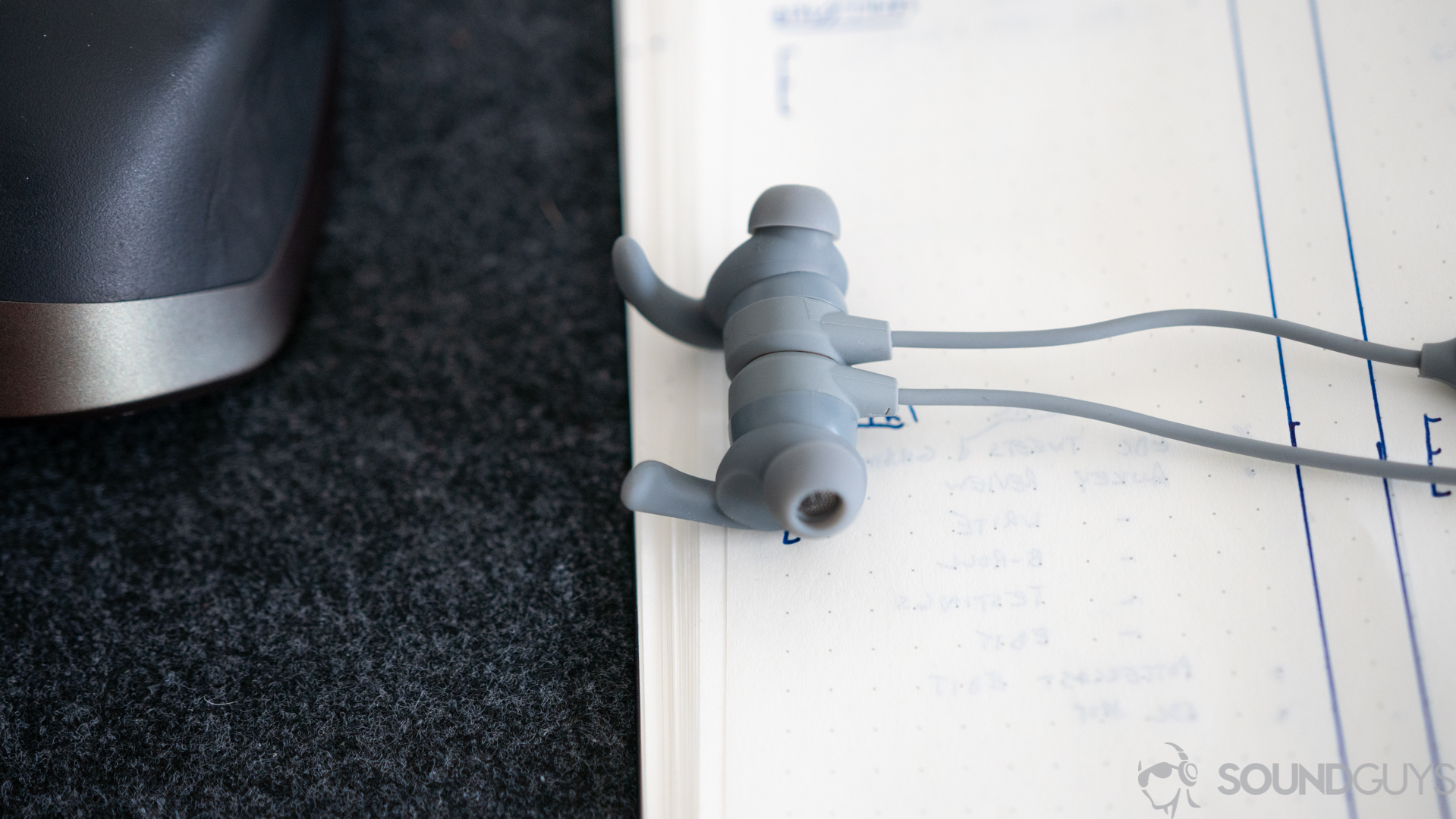 Pictured is the magnetic earbuds of the EP-B60.