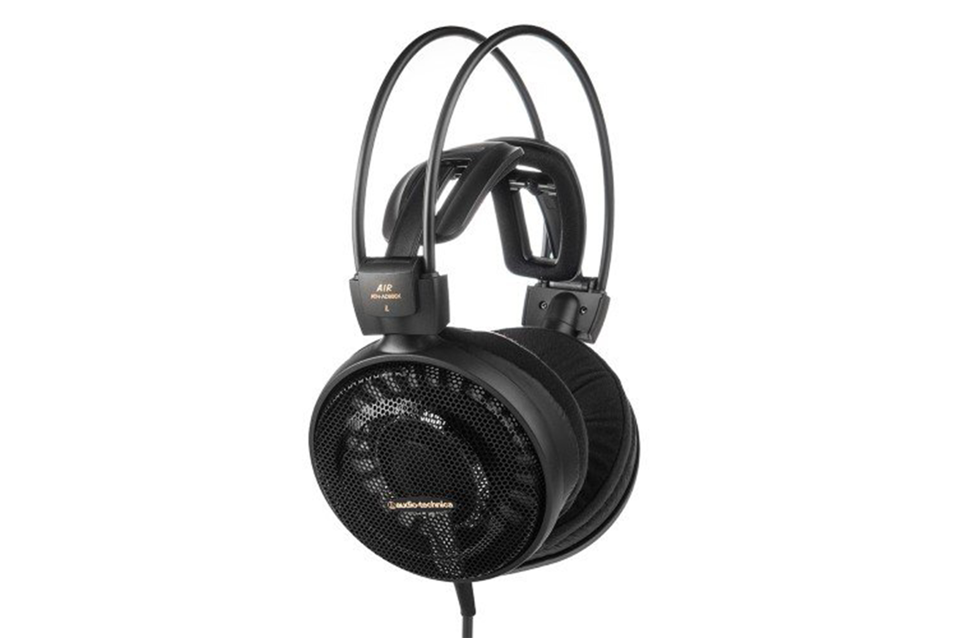 Audio-Technica ATH-AD900x headphones angled away from the camera against a white background.