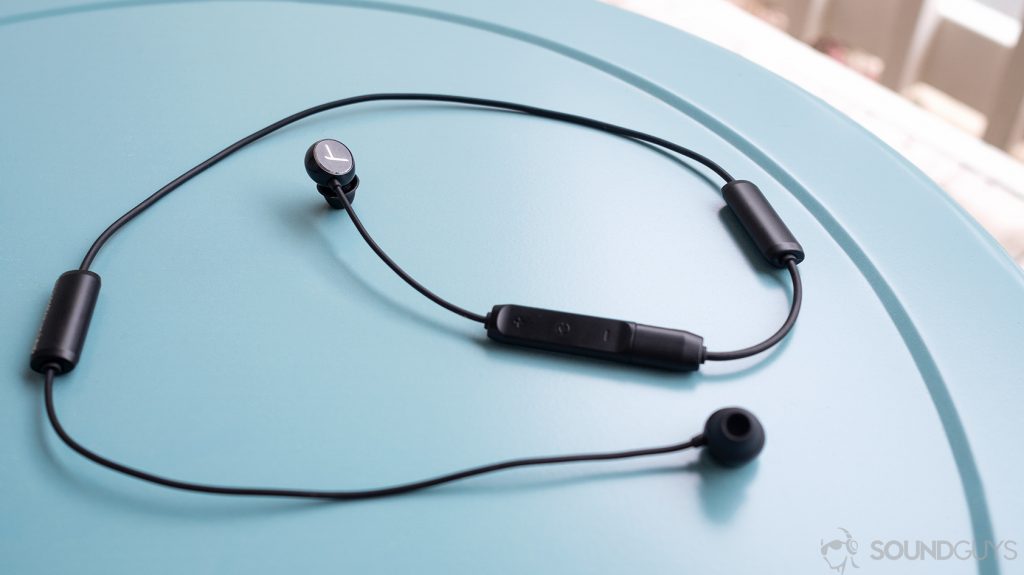 best wireless earbuds Beyerdynamic Blue Byrd: full image of the earbuds and cable.