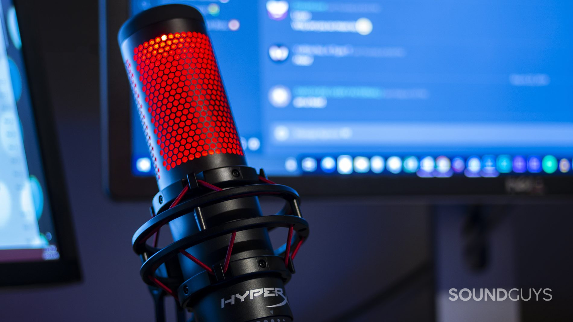 A photo of the HyperX Quadcast microphone - best gaming microphone