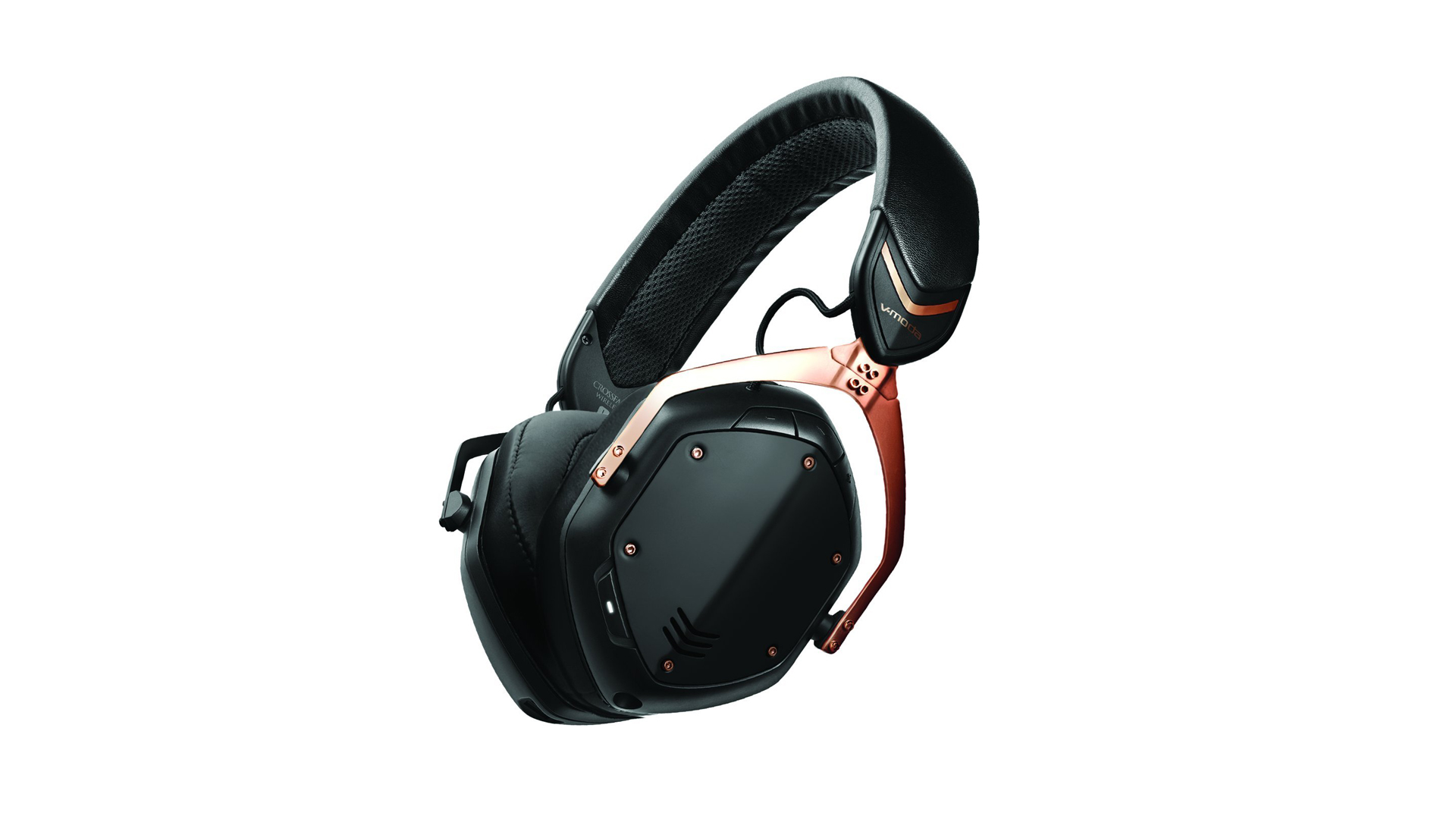 Product image of the V-Moda Crossfade 2 Wireless Codex in black and rose gold.