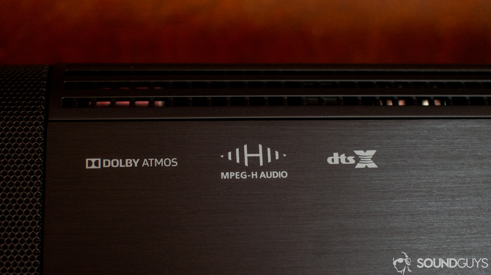A photo of the audio file formats supported by the Sennheiser Ambeo Soundbar.