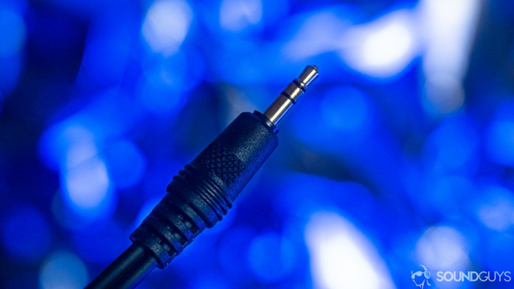 A photo of the Drop x Sennheiser HD 6XX's 3.5mm plug.