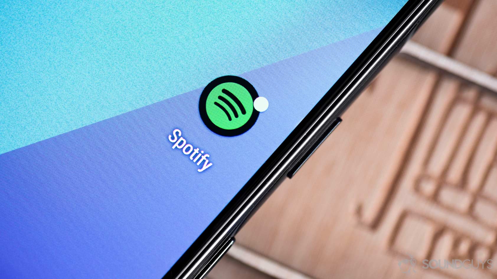 Spotify app icon on the Google Pixel 3 home screen.