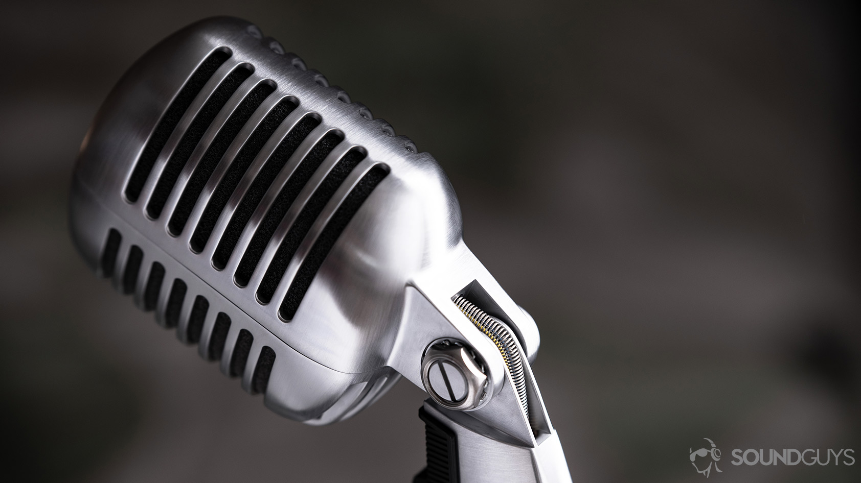 The Shure 55SH Series II being bent toward the front of the mic.