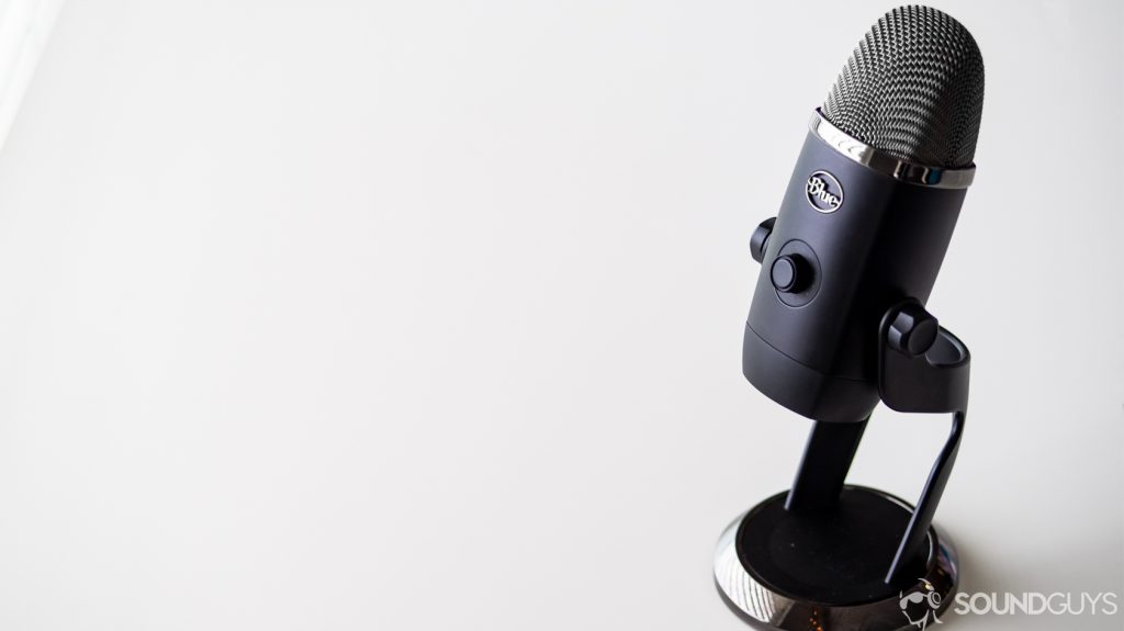 A photo of the Blue Microphones Yeti X standing on a table.