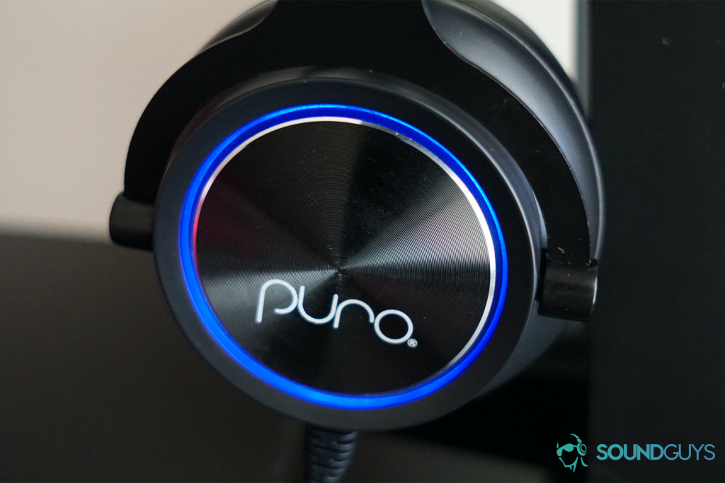 A closeup of the side panel of The Puro Sound Labs PuroGamer