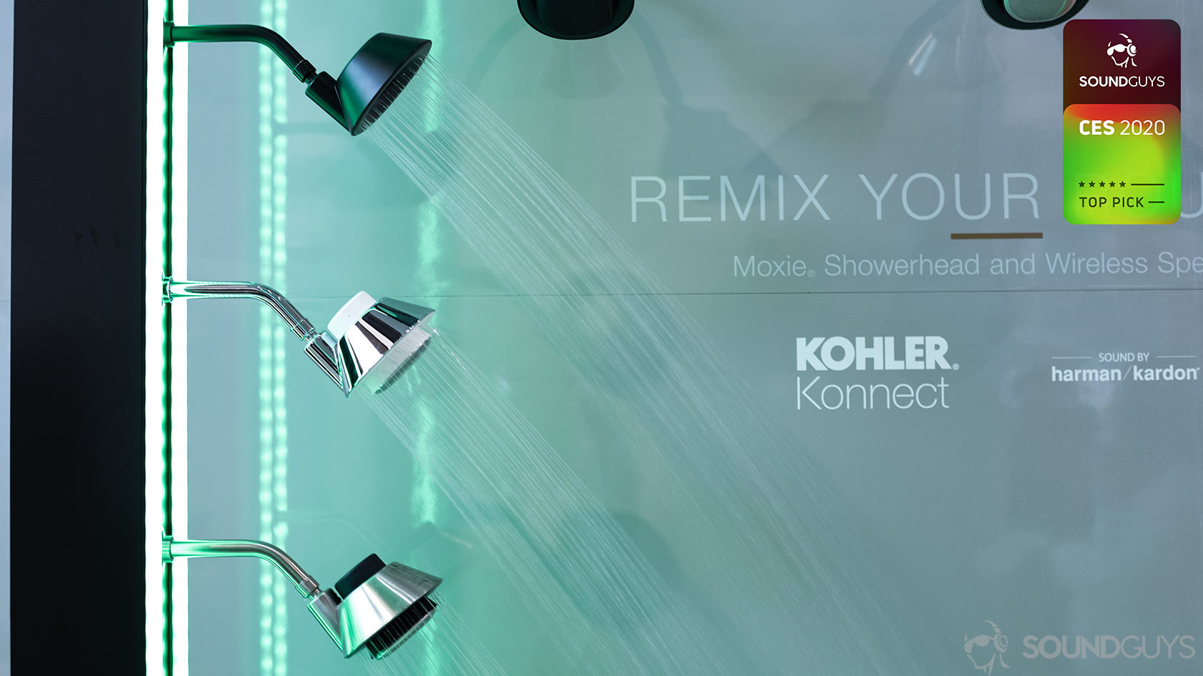Kohler Moxie Harman Kardon shower head-ces smart speaker
