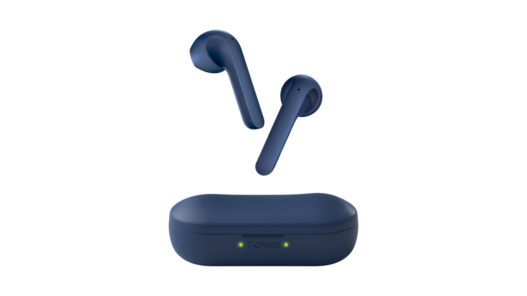 Mobvoi TicPods 2 Pro product image A product render of the Mobvoi TicPods 2 Pro in navy against a white background.
