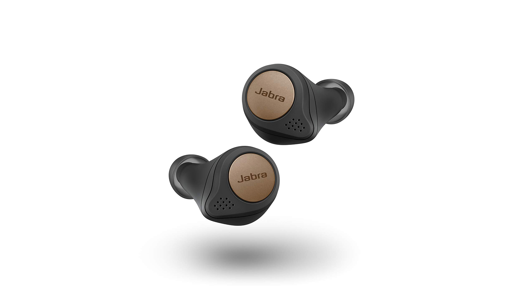 A product image of the Jabra Elite Active 75t in black on a white background.