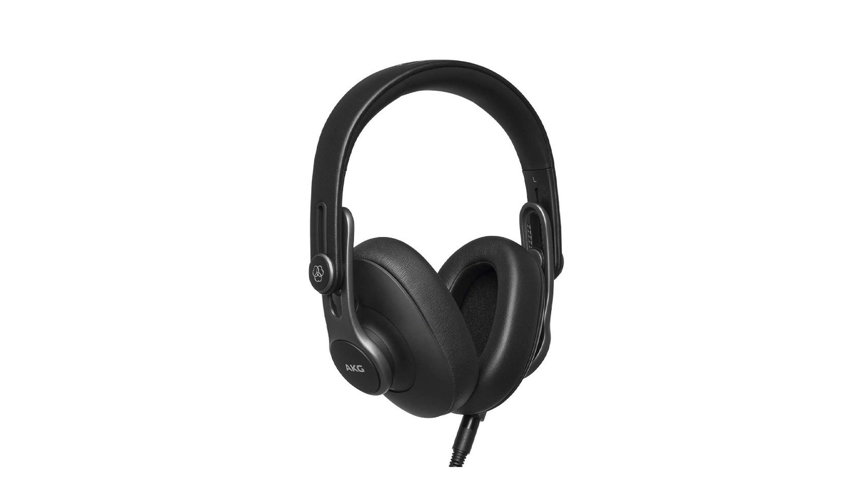 AKG K371 product image A product image of the AKG K371 headphones in black on a white background.