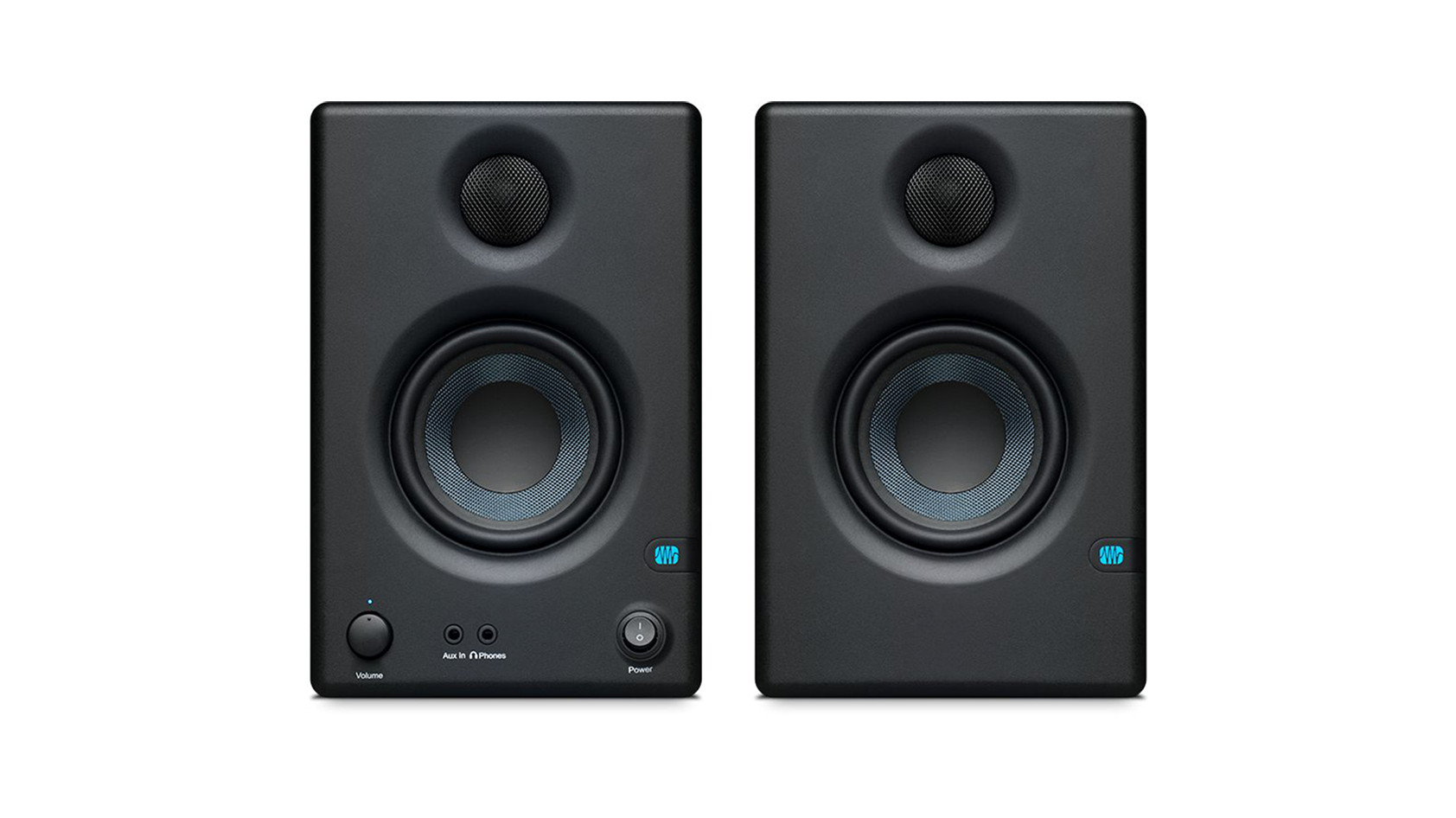 A product render of the PreSonus Eris 3.5 speakers.