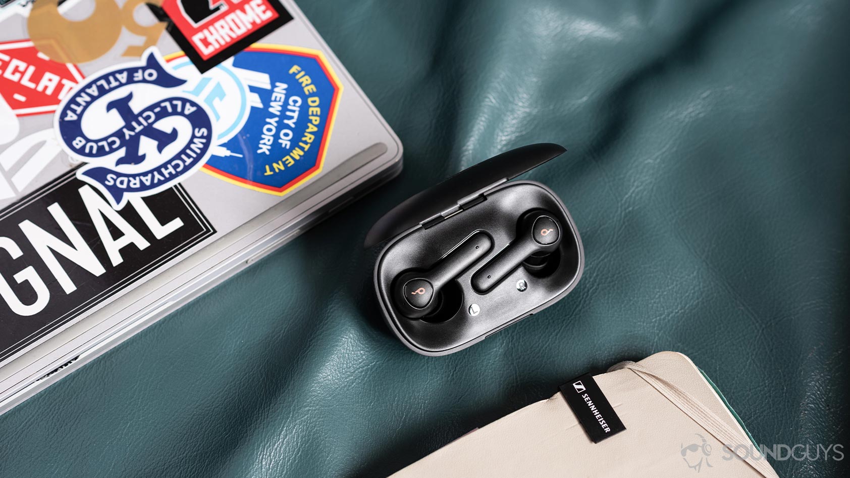 A picture of the Anker Soundcore Life P2 true wireless earbuds in the charging case.