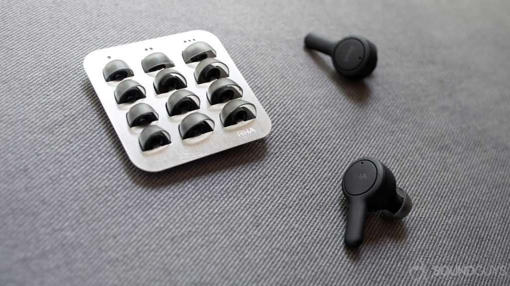 RHA TrueConnect 2 true wireless earbuds ear tip array, which no longer includes Comply memory foam ear tips.