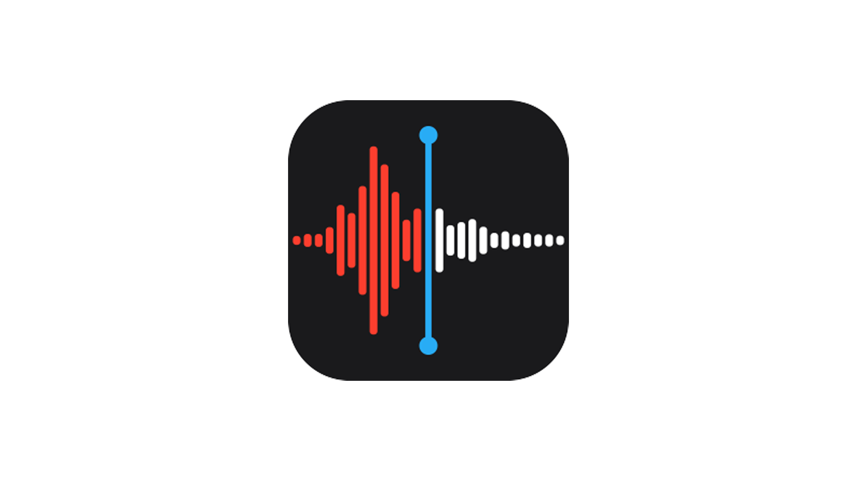 The Apple Voice Memos icon against a white background.