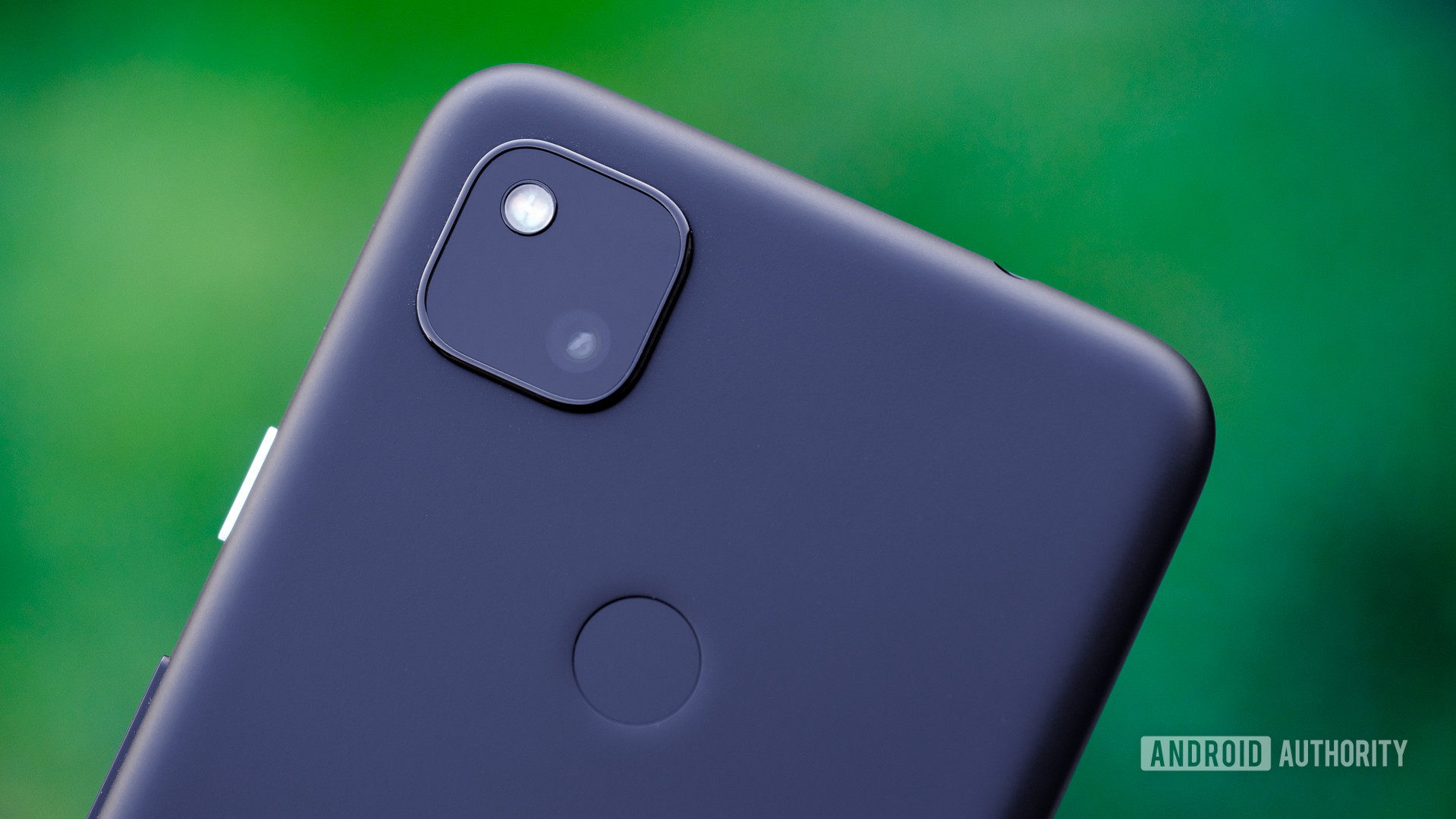 Google-Pixel-4a-back-camera-and-fingerprint-macro A photo of the Google Pixel 4a's camera.