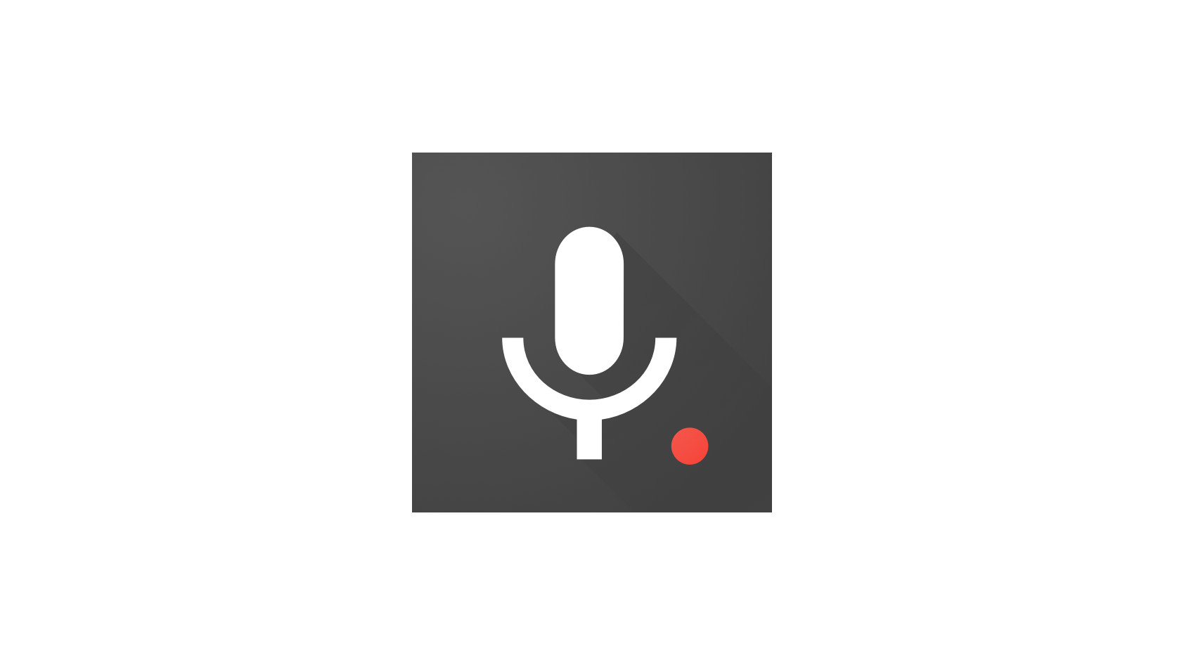 A logo of the smart recorder app