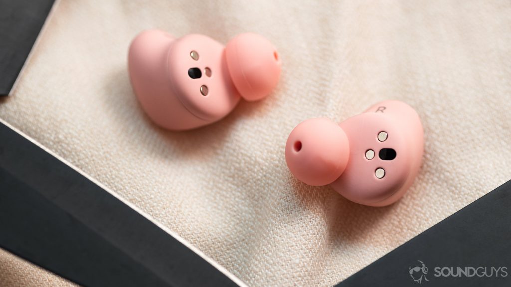 A picture of the 1MORE ColorBuds true wireless earbuds automatic ear detection sensors.