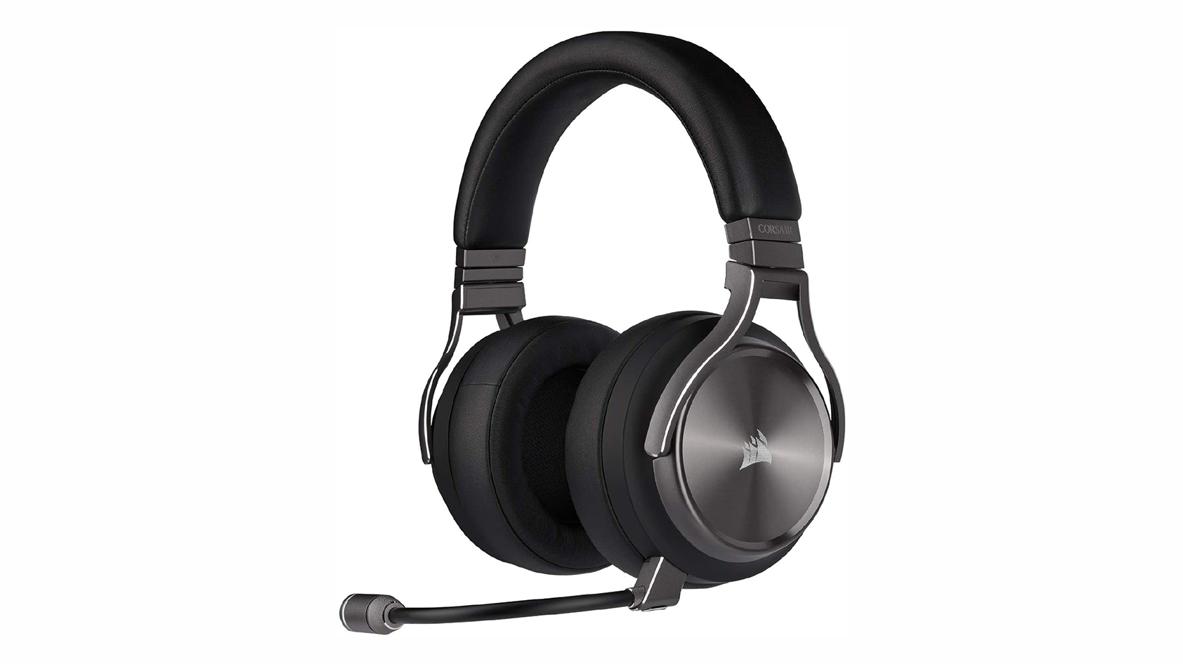 A product image of the Corsair Virtuoso SE gaming headset in silver against a white background.